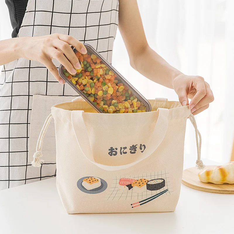 New Japanese Lunch Bag Convenient Portable Canvas Bag Customized Large