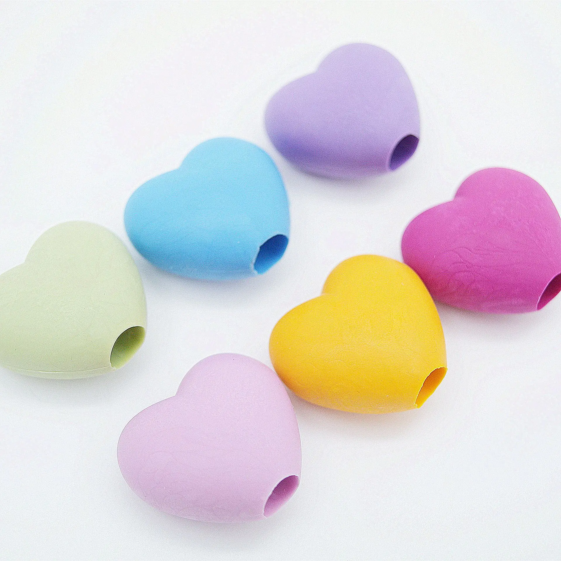 2021 New Heart Shape Eraser Children Stationery Eraser Creative ...