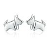 925 Sterling Silver Puppy Pets Bulldog Stud Earrings for Women
