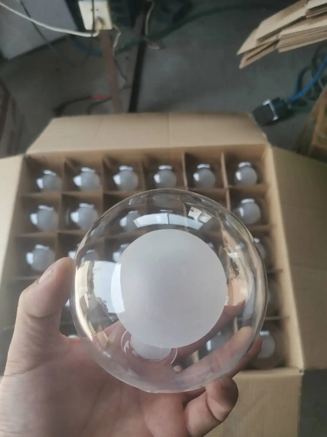 G9 Screw Glass Ball Lamp Shade Borosilicate Glass Lamp Cover For Pendant Light Wuhu Ye Glass