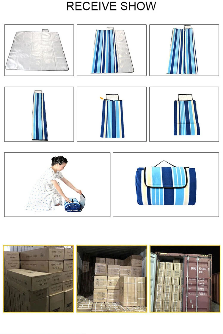 Pp Recycled Material Straw Mat Woven Plastic Outdoor Rug Camping Mat