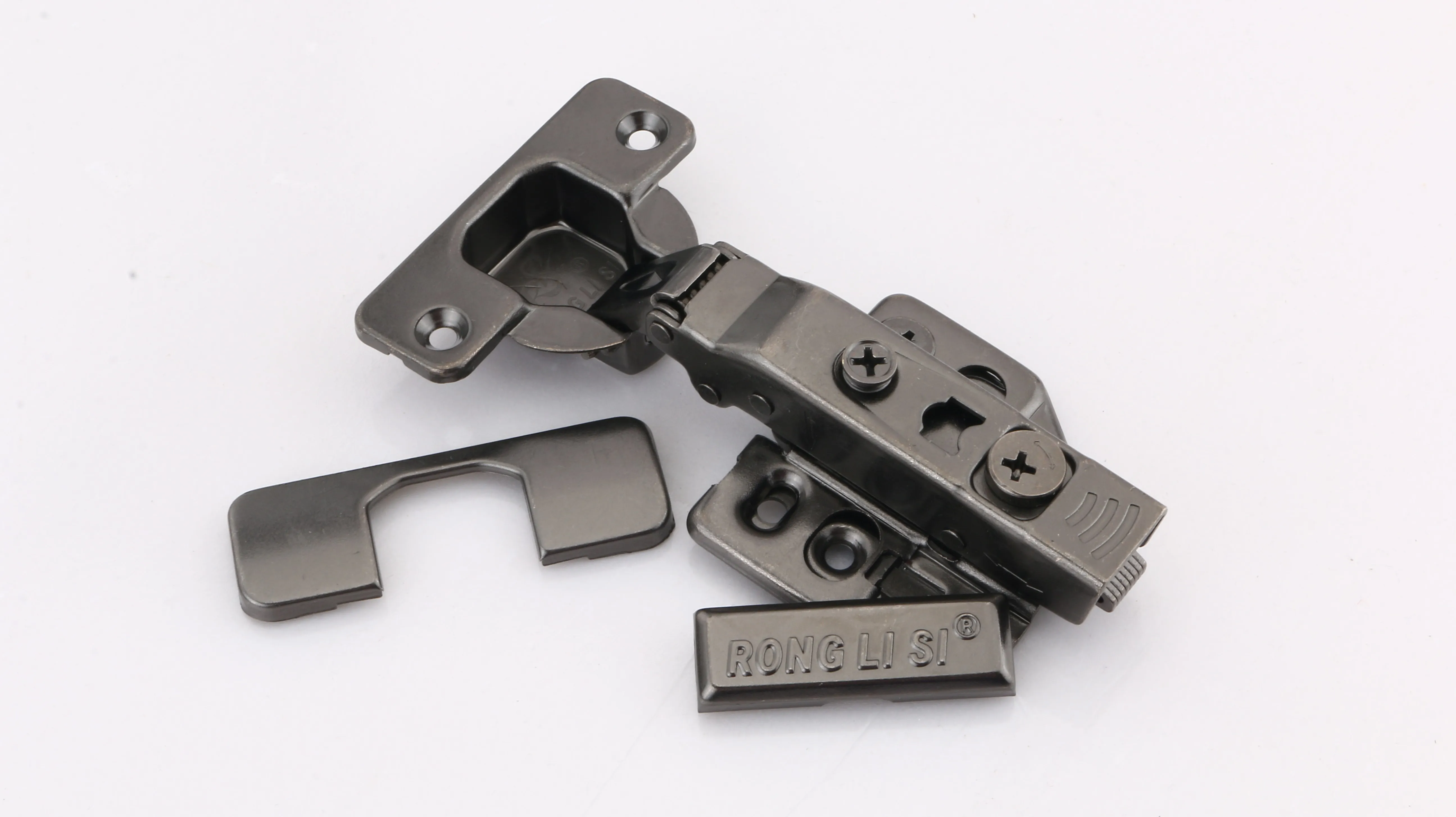 roeasy 35毫米杯黑镍饰面软关闭铰链,带3d可调底座