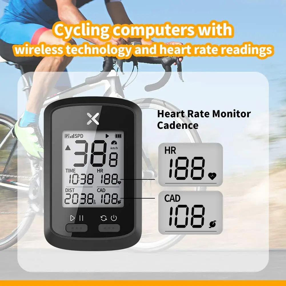 cycle computer with heart rate monitor