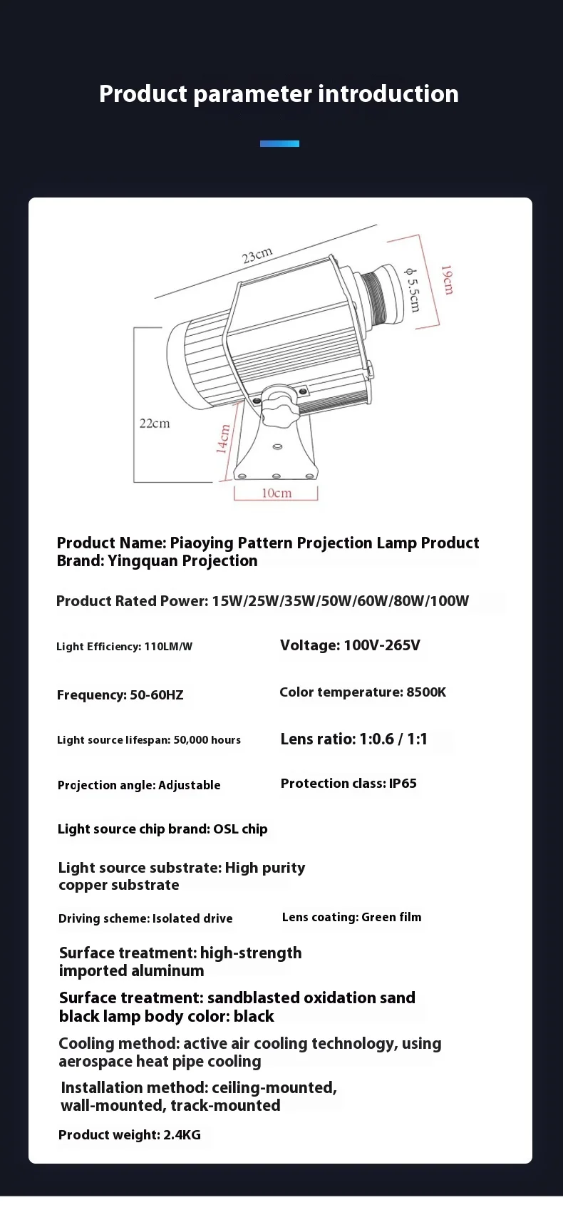 product dynamic rgb led shadow projection spotlight ip65 facade lighting creative ground attraction special effects shop ground lighting-16