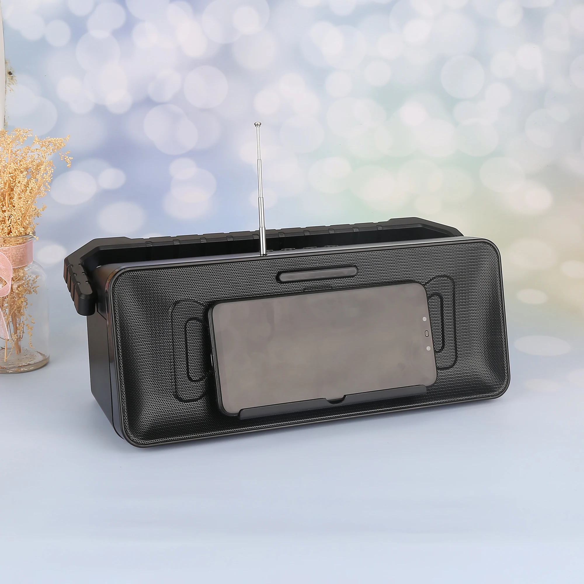 BK003 super bass woofer mini subwoofer portable boombox karaoke wireless loudspeaker outdoor tws bluetooth speaker with stand - ANKUX.COM