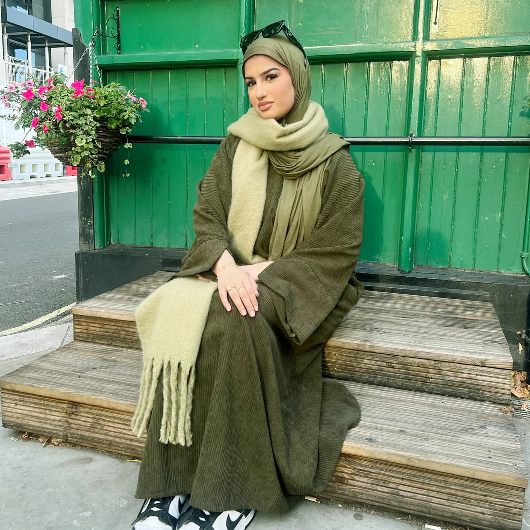 Modest Women Fall Winter Plain Dress Long Sleeves Comfort Modest Women Fall Winter Plain Dress Long Sleeves Comfort