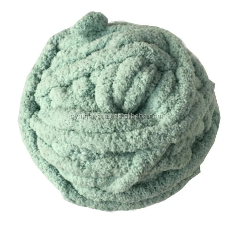 Wholesale Chenille Thick Chunky Yarn 28 Yards 6 Bulky For Arm Knitting