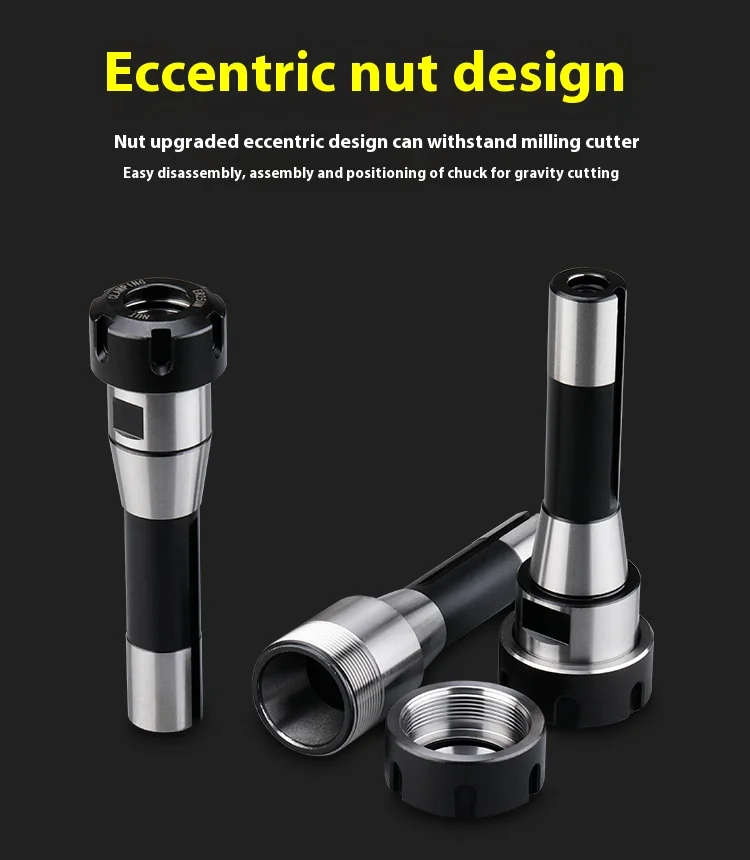 R8 High Precision Turret Milling Machine Tool Holder with ER Body Spring Collet Chuck Manual Set for ER20/25/32 details