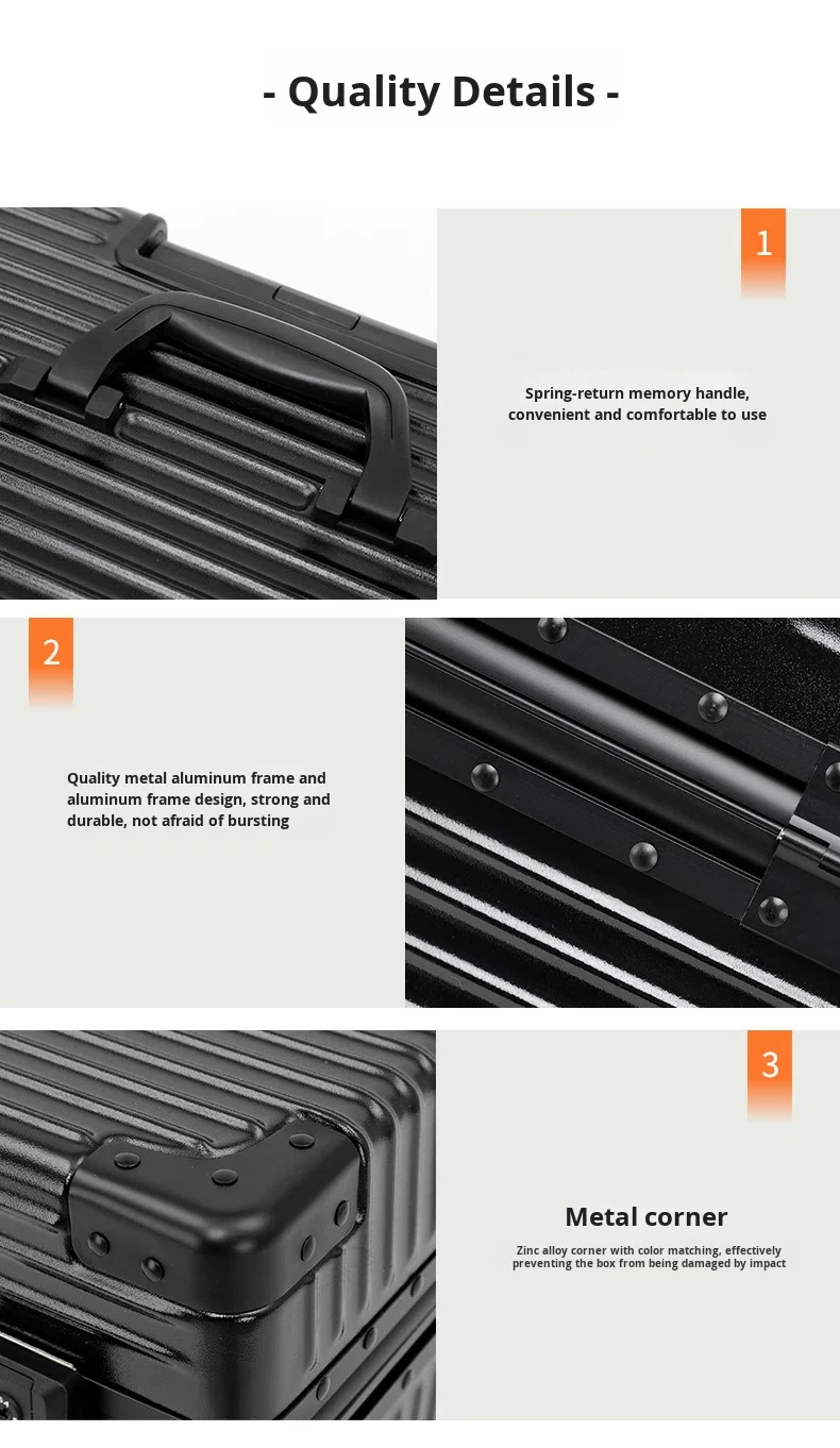 product 18 20 aluminum frame cabin carry on trolley case handheld luggage for photography tools  beauty instruments pilot case-14