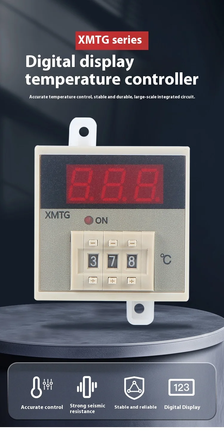 XRKC XMTG-2001 48*48*81mm Digital Temperature Controller Adjustable K/E-type 220V OEM/ODM ABS 0~400C 0.1C Resolution details