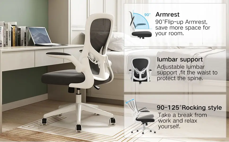 Hbada Office Chair Ergonomic Desk Chair Computer Mesh Chair With Lumbar