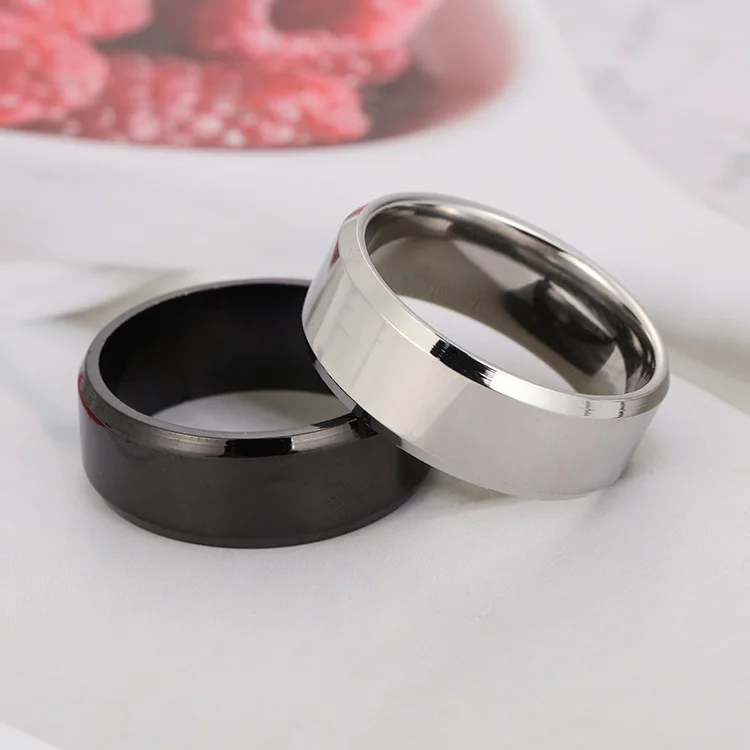 Basic 8mm Mens Wedding Ring Blank For Logo Matte Finish