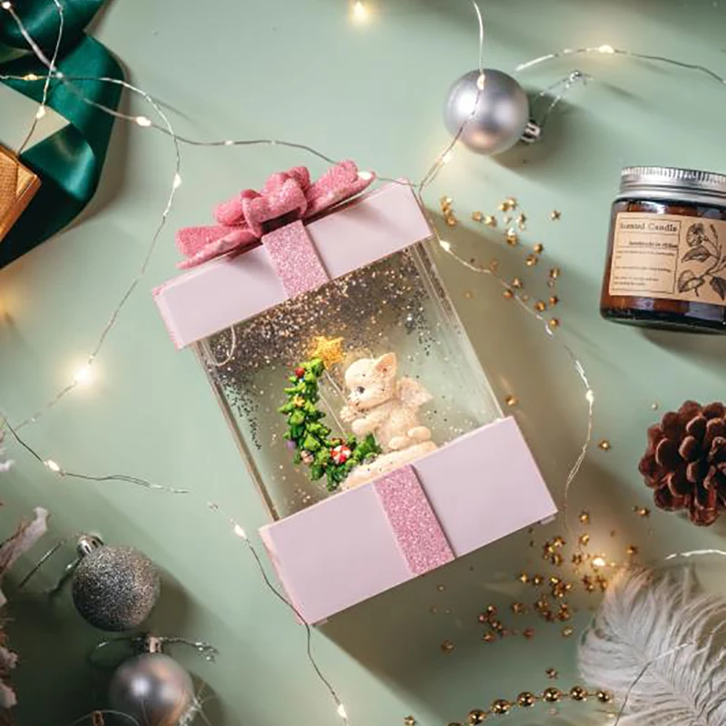 
2020 Newest Glitter Lantern Souvenir Use Melody Christmas Snow Globe With Angel Decor 