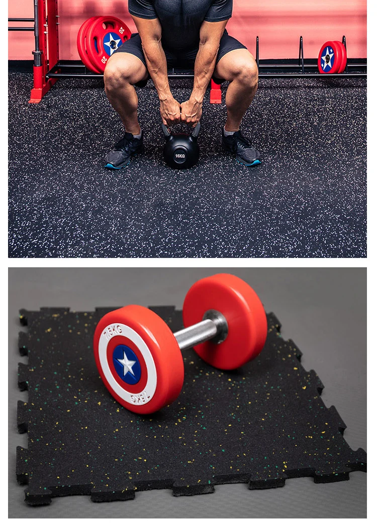 shock absorbing gym rubber floor mat