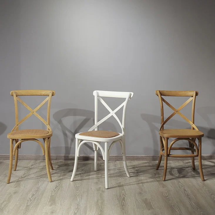 product-BoomDear Wood-Back Cross Solid Wood Dining Chair-img