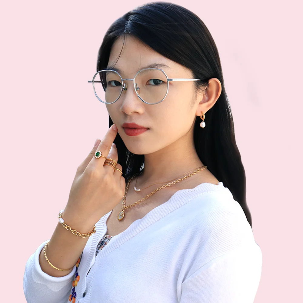 Fine Jewelry Rings Simple Design 18k Plated Jewelry Stacking Wave Ring Set Mini Stainless Rings for Women Girls Summer Jewelry