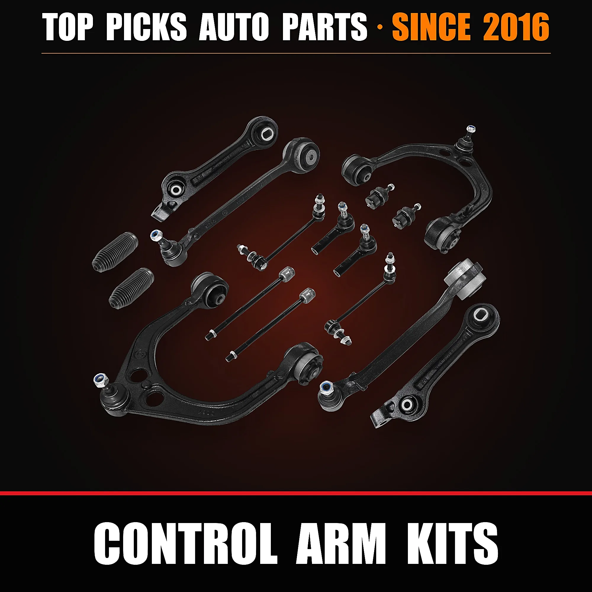 TOPICKSAP Control Arm Kit &middot; Black R6510 natural rubber OE-spec replacement