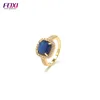Fashion Jewelry Rings 2019 Fusion Stone Crystal CZ 18k Gold Plated Brass Rings Jewel Sets For Women