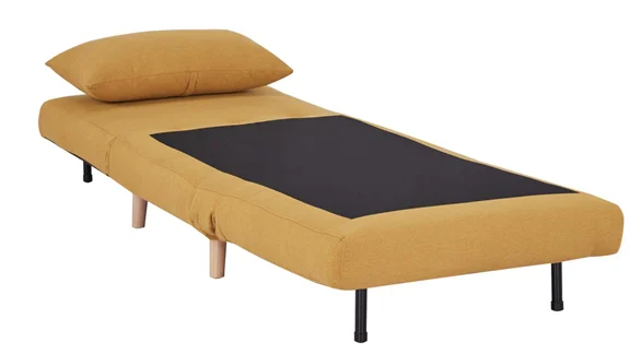 Modern Luxury Single Tufted Folding Sofa Bed Convertible Portable Reclining Furniture Metal Frame Fabric for Apartment Workshop supplier