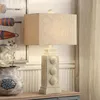 bedside vintage coastal white shell luxury table lamp for home decor