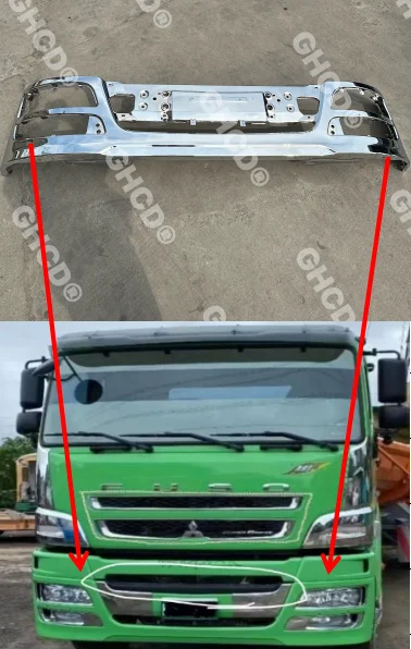 product ghcd high quality chrome plated bumper for mitsubishi f420 japanese truck 2008 on hino isuzu nissan plastic material new-1
