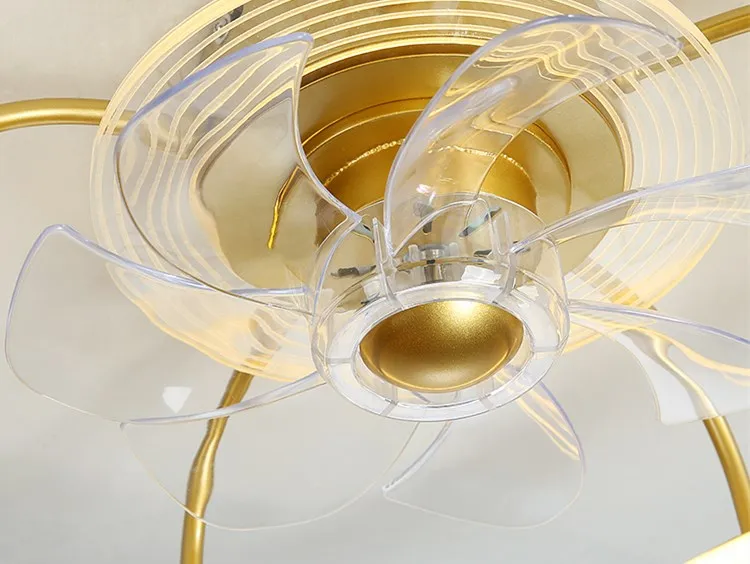 Modern decorative led ceiling fan light surface mounted led fan light with remote