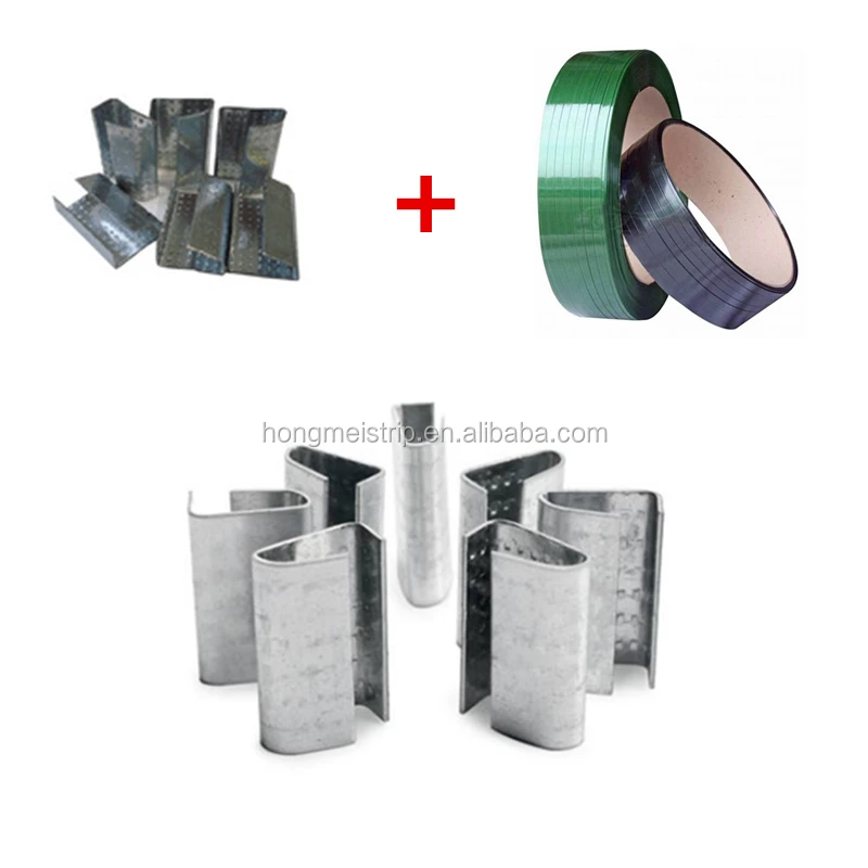 Galvanized steel metal  strapping serrated seal pet strap metal buckle