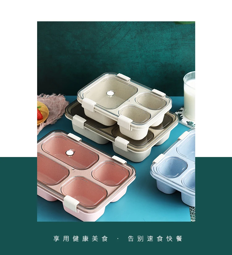 2020 Amazon Flatware Set 850ml Potlock Food Packaging 4 Compartments