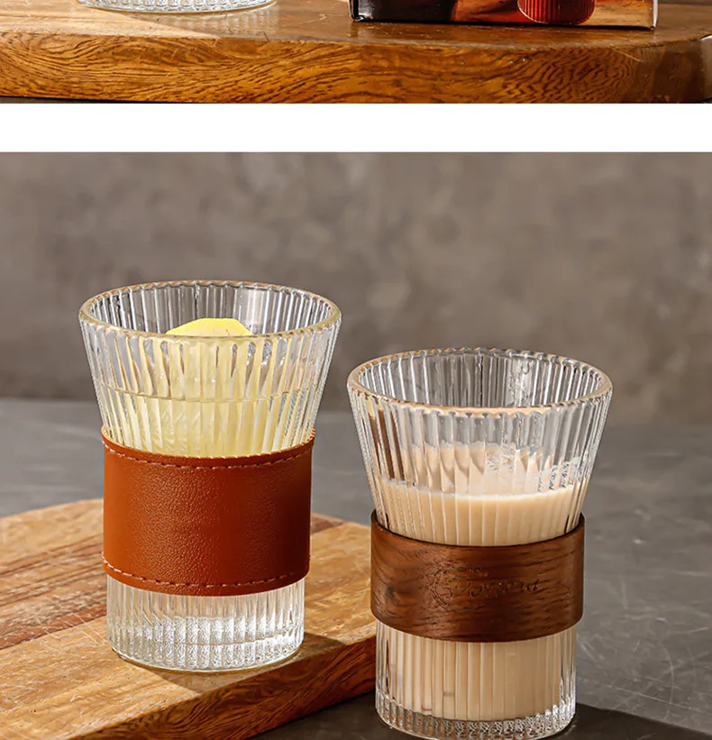 product modern high borosilicate glass insulated coffee cup transparent vertical bar milk cup for parties-16