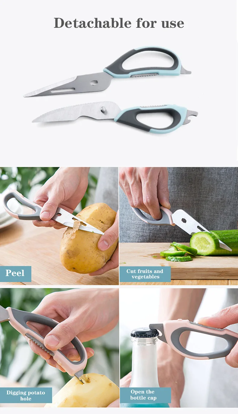 Multifunctional Magnetic Refrigerator Scissors Stainless Steel Powerful