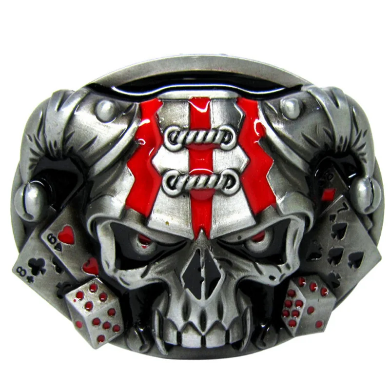 
skull poker belt buckle alloy belt buckle oem belt buckle 