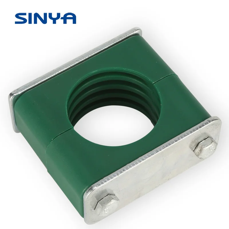 Green Plastic And Aluminum Tube Clamps 15mm Od Hose 1/4" Stauff