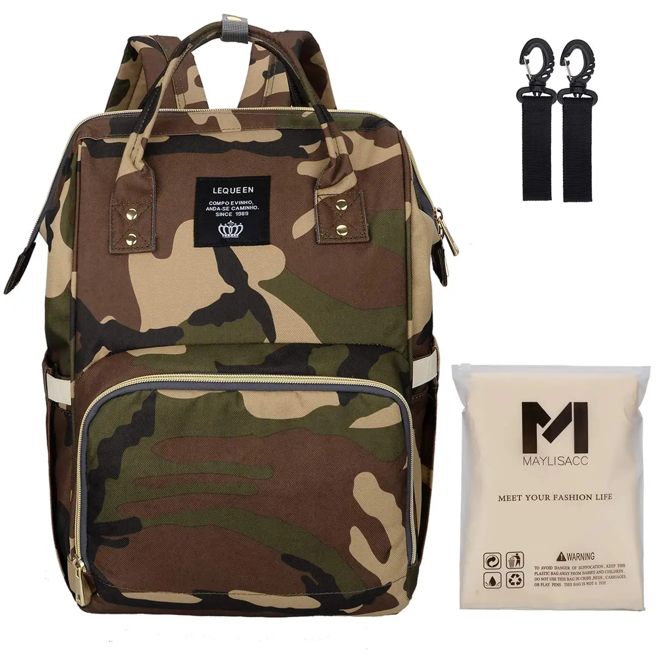 Diaper Bag Mens Women Camouflage Backpack With Changing Pad Diaper Bag Mens Women Camouflage
