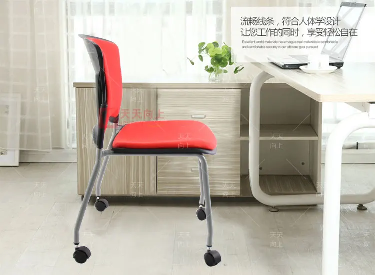 Dining Chairs with Casters with Upholstery Fabric Comfortable Concert Hall Chair Stackable Office Chairs China