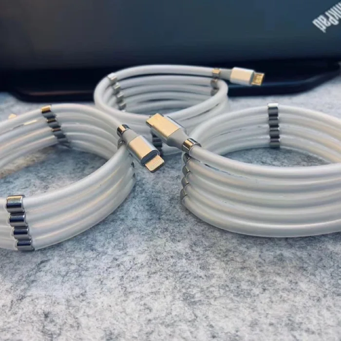 2020 New Winding Magnetic Charging Cable Supercalla Self Wrapping Easy Coil Usb Cable Air Cable 5314