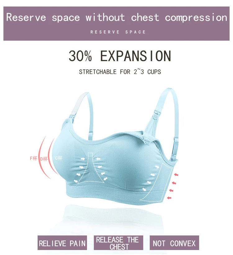 Women Large Size Nursing Bra Plus Size Comfort Sleep Breastfeeding