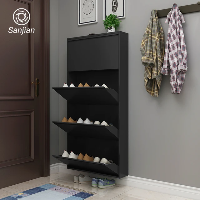 Sanjian Home Furniture 4 Layer Shoes Storage Cabinet Rack Steel