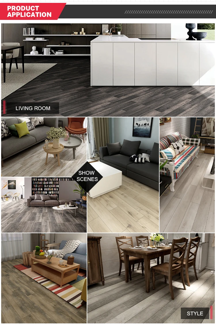Factory wholesale price modern embossed gray spc click vinyl flooring for bathroom