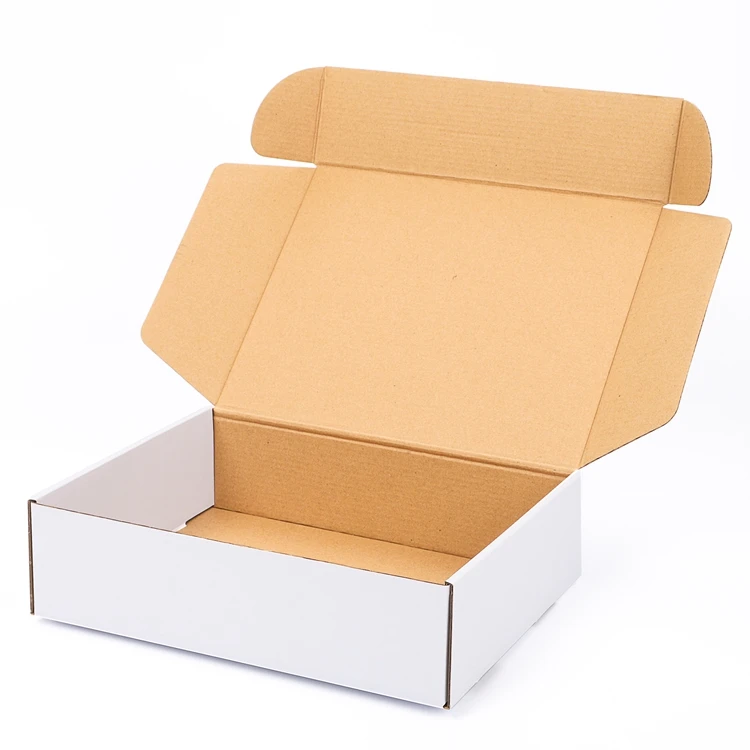 Biodegradable Custom Printed Logo White Corrugated Paper Boxes Eco ...