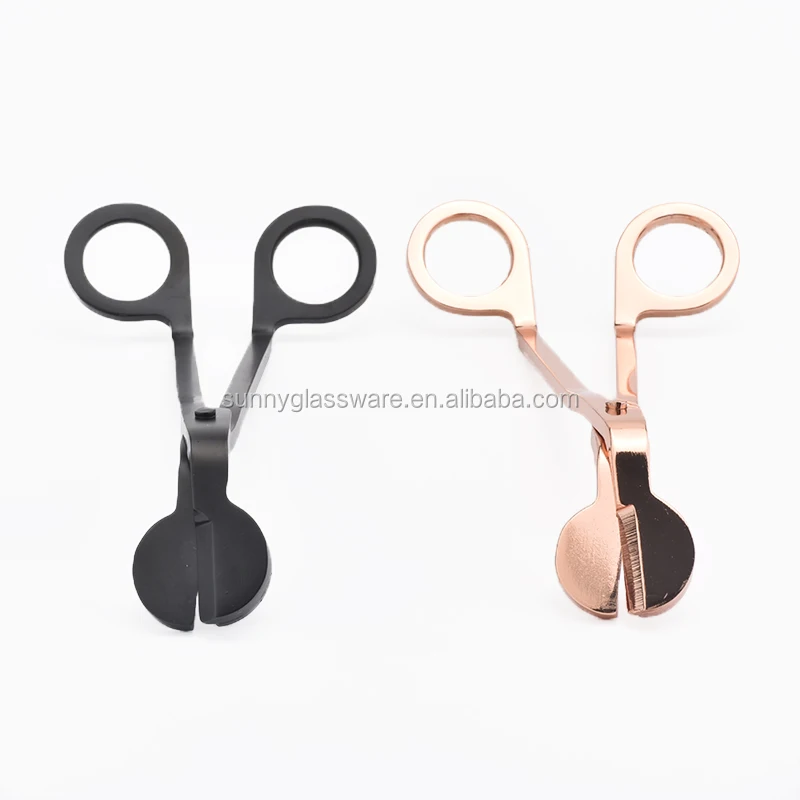 metal rose gold wick scissors