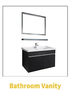 wholesale hanging Modern Wood Color Stainless Steel Bathroom Vanity With Mirror Cabinet set