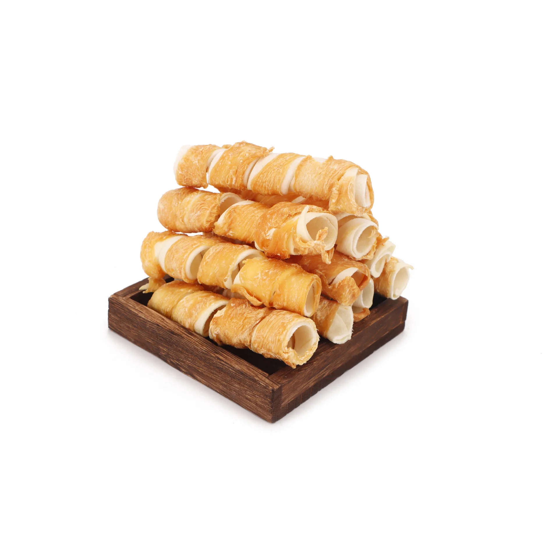 Foreign Trade Export Chicken Cowhide Molars Spring Roll Dog Snacks details