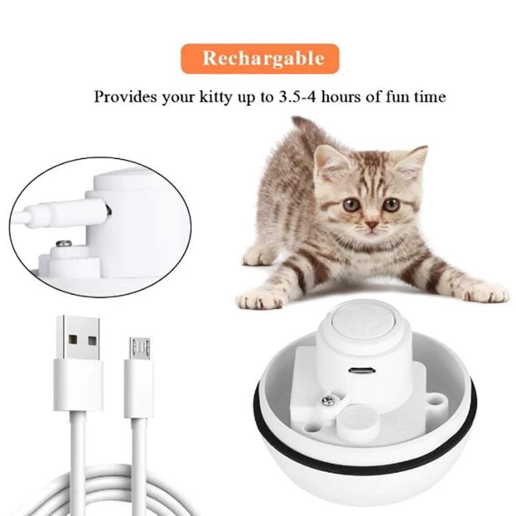 Balle Laser Rechargeable Usb 5 V Pour Chat Balle Interactive Intelligente Et Rotative A 360 Degres Avec Lumiere Led Buy Jouet Interactif De Chat Jouet De Laser De Chat Boule De Roulement Automatique Product On