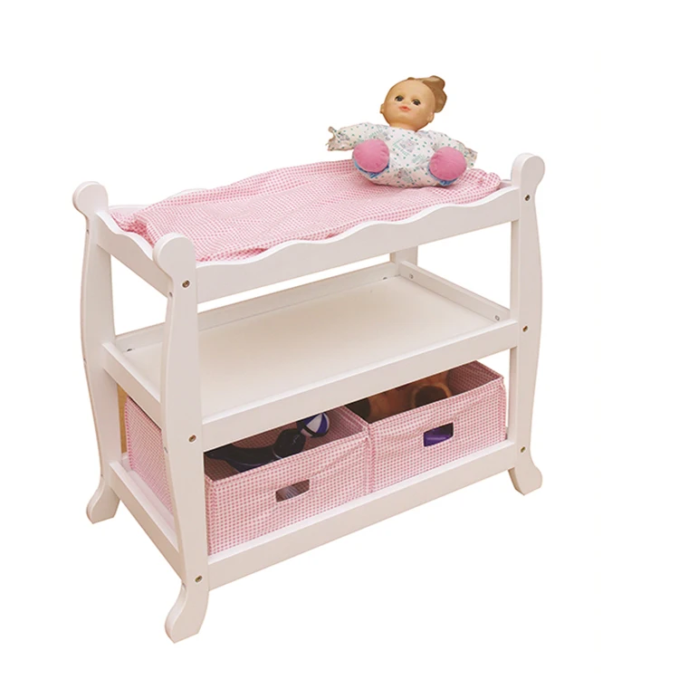 2019 new toy wooden children bed for child,high quality doll wooden