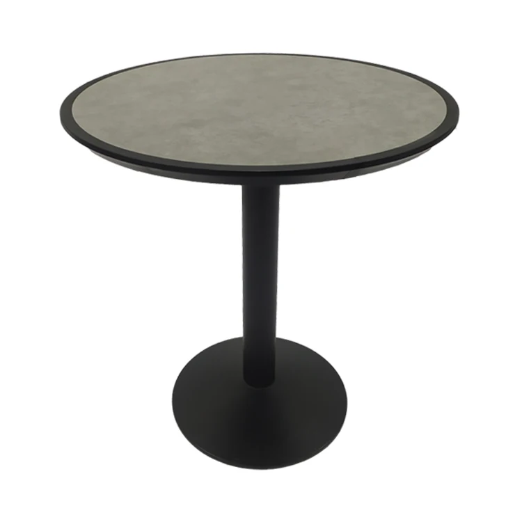 Waterproof Outdoor Garden Cafe Round Ceramic Leisure Metal Iron Table