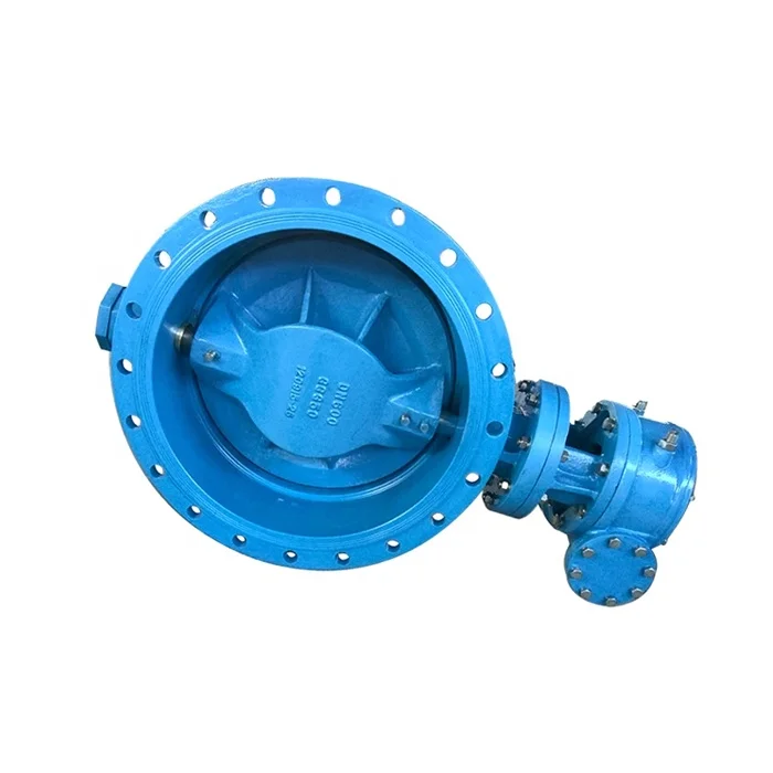 BS EN 593 Standard Big Size Flanged End EPDM Lined Industrial Control Double Eccentric Flange Butterfly Valve