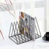 Decorative Office Triangle File Holder File Organizer Organizer Home Metal Wire Metal Magazine Rack
