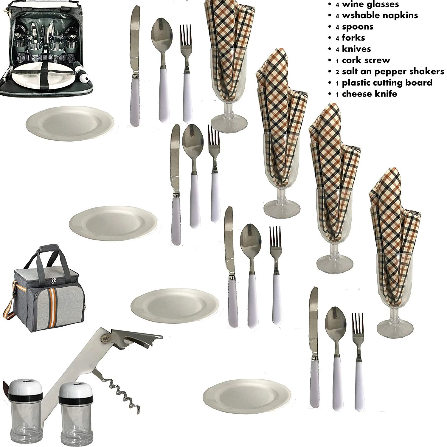 Extra Large Custom Bbq Picnic Basket Keeps Food Hot/cold For 12 Hours