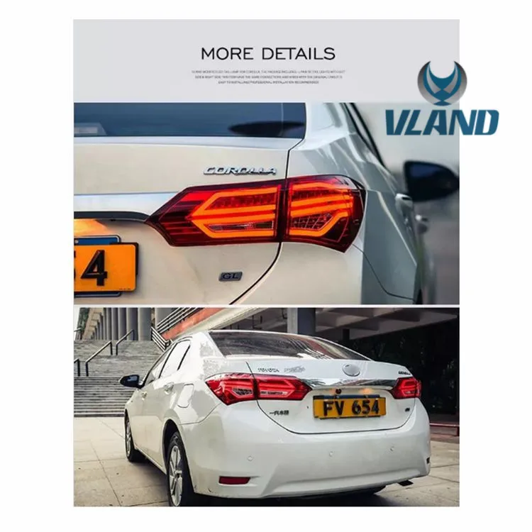 VLAND Manufacturer Tail Light  For 2014 2015 2016 Tail Lamp Corolla LED Backlight Altis Plug And Play