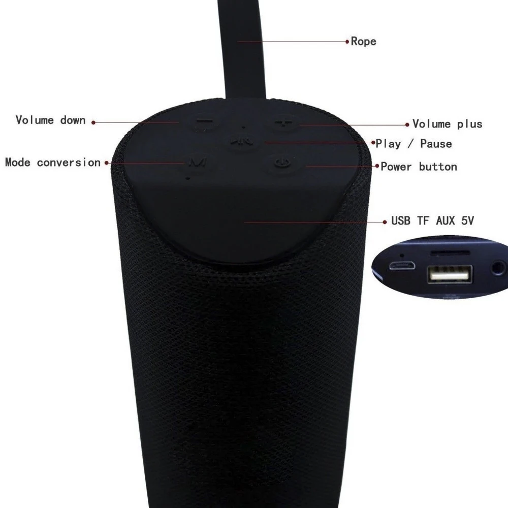 113 round wireless speaker with USB/TF slot - ANKUX.COM